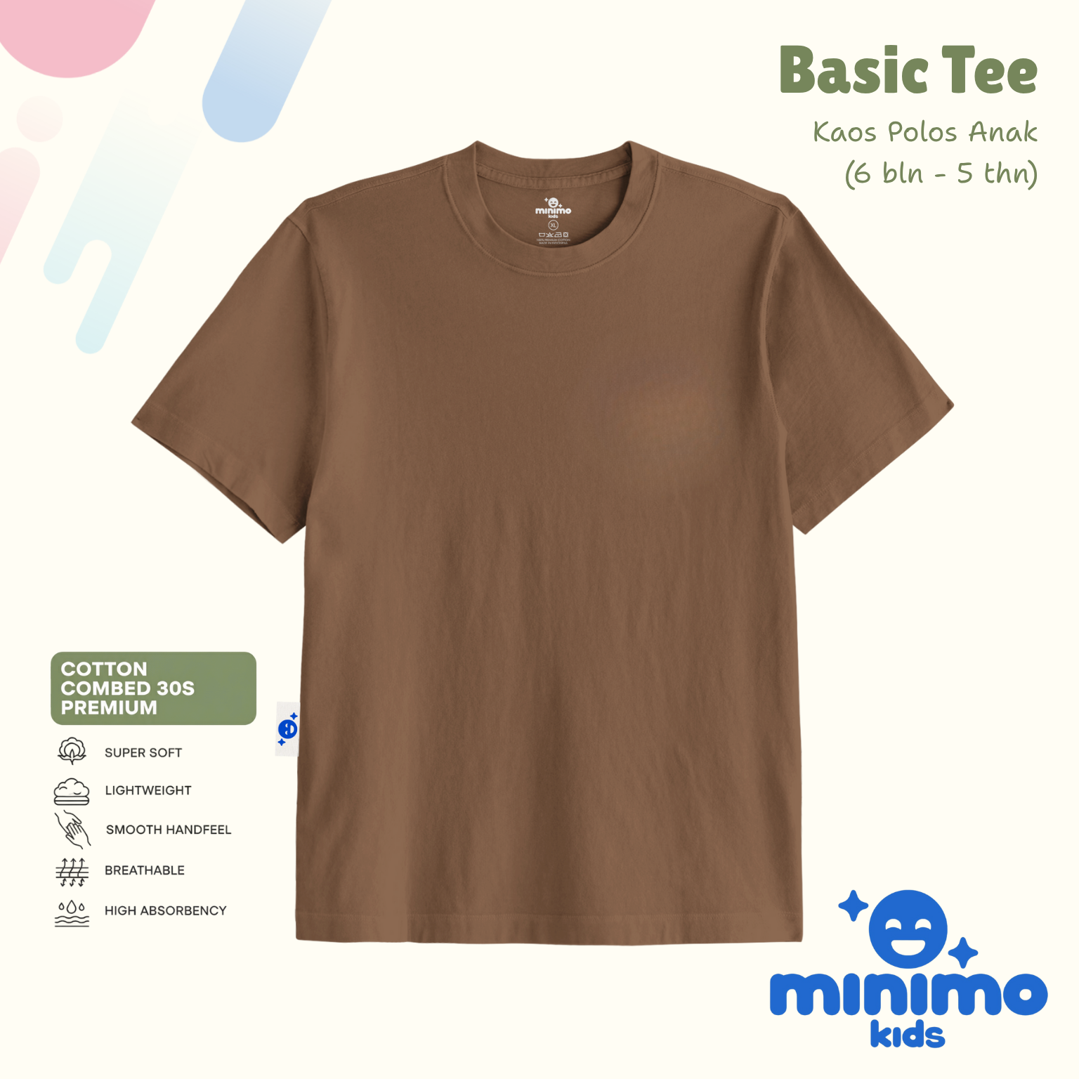 Basic Tee Minimo Kids - toffee